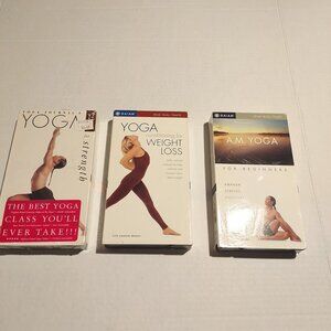 3-Yoga VHS  Gaiam Living Arts Conditioning Stretching For Beginners-VHS